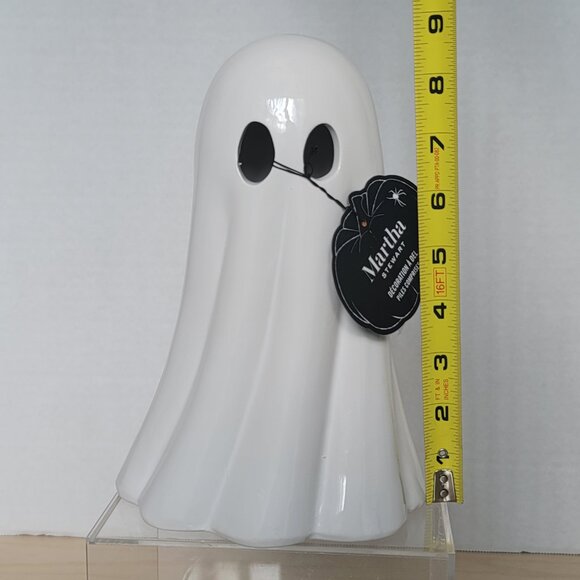 Martha Stewart Halloween Decor LED Lights Up White Ceramic Spooky Ghost 8.75 in - Picture 11 of 15